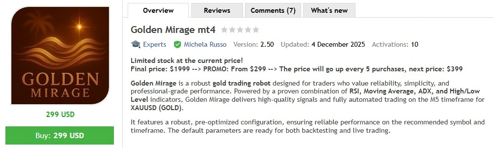 Golden Mirage MT4 - MQL5