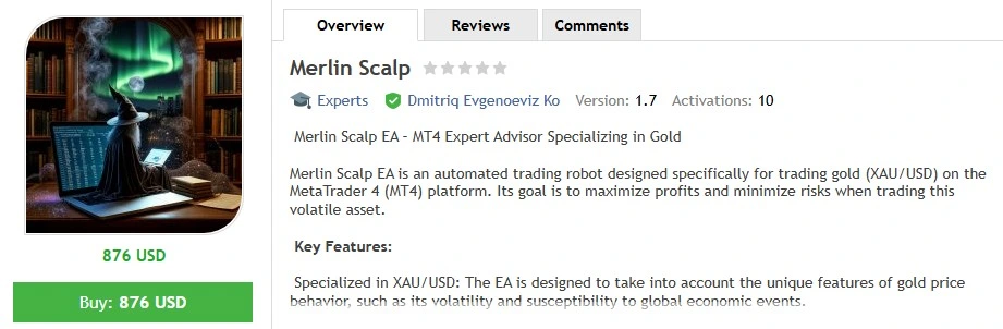 Merlin Scalp EA MT4 - MQL5