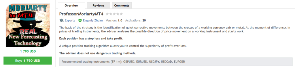 Professor Moriarty MT4 - MQL5