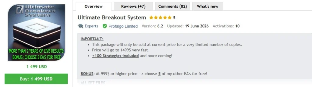 Ultimate Breakout System MT5 mql5