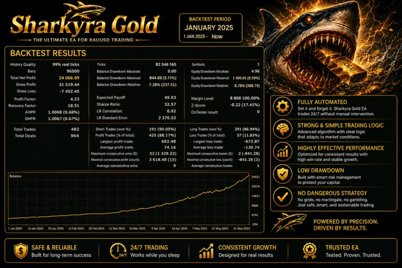 Sharkyra Gold MT5 BackTest