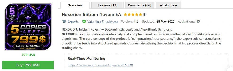 Nexorion Initium Novum EA MT5 MQL5