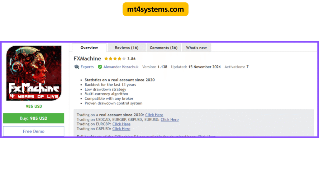 FXMachine EA MT4