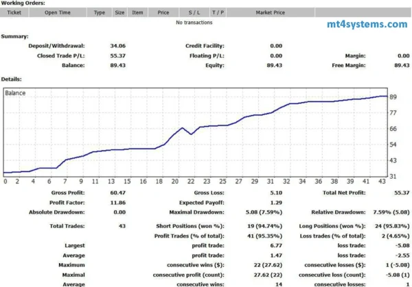 IS New Project EA Backtest Results