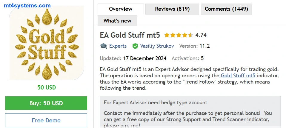 EA Gold Stuff MT5