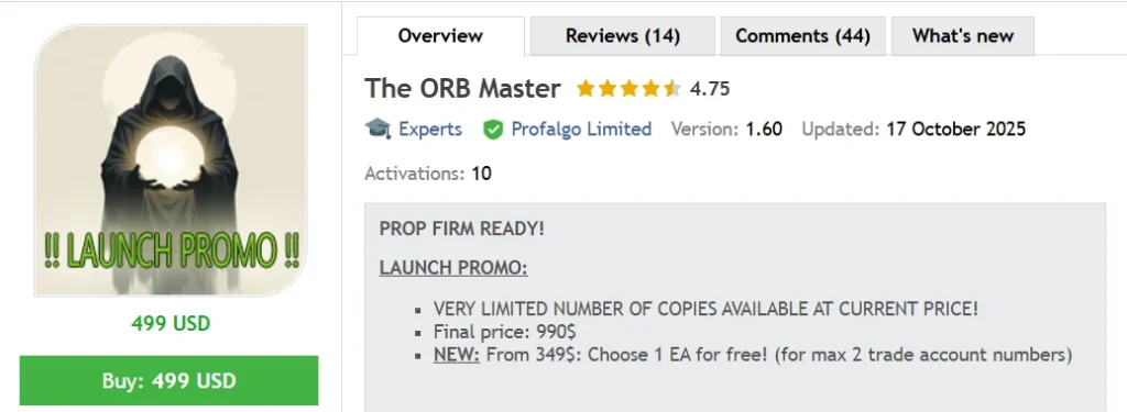 The ORB Master MT5 Reviews