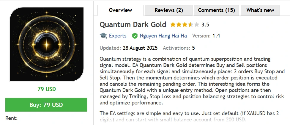 Quantum Dark Gold MT4
