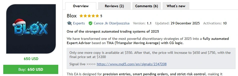 Blox EA MT4 MQL5